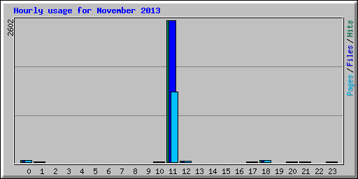 Hourly usage for November 2013