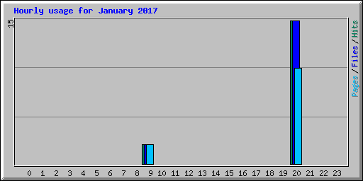 Hourly usage for January 2017