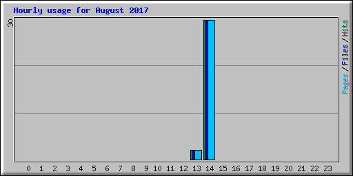 Hourly usage for August 2017