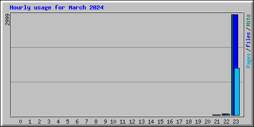 Hourly usage for March 2024