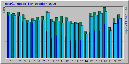 Hourly usage for October 2020