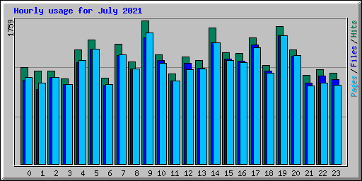 Hourly usage for July 2021