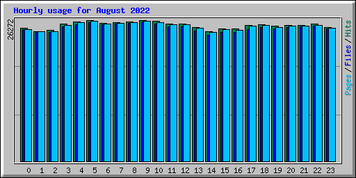 Hourly usage for August 2022