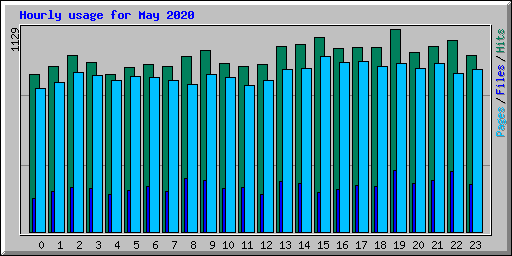 Hourly usage for May 2020