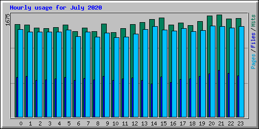 Hourly usage for July 2020