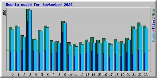 Hourly usage for September 2020