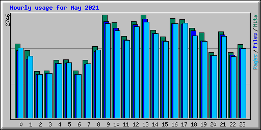 Hourly usage for May 2021