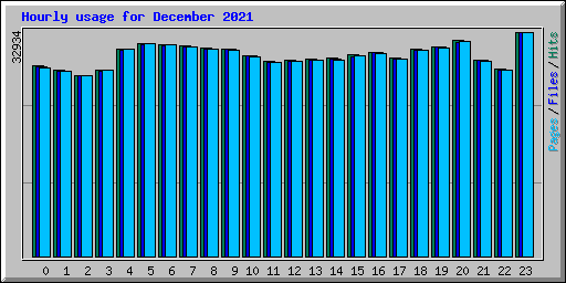 Hourly usage for December 2021