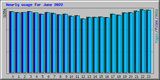 Hourly usage for June 2022